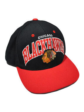 Chicago Blackhawks Mitchell & Ness NHL Hockey Red Black Snapback